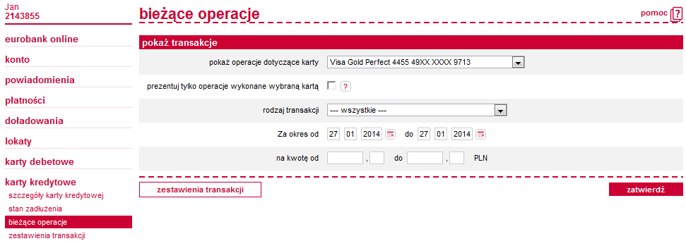 Bieżące operacje Bieżące operacje to wszystkie operacje wykonane po dacie zamknięcia ostatniego okresu rozliczeniowego.