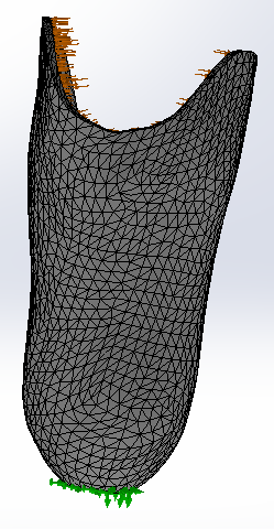 Współczynnik Poissona przyjęto ν=0,3 dla wszystkich modeli. Dla nowo utworzonych materiałów Ultartu oraz laminatu przyjęto, że są to materiały liniowe sprężyste izotropowe.