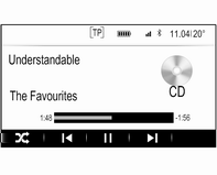 136 Odtwarzacz CD W przypadku płyt CD z zawartością mieszaną (połączenie formatu audio i danych, np. MP3) wykrywane i odtwarzane będą wyłącznie utwory w formacie audio.