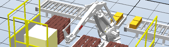 Pakiet funkcyjny paletyzacja kartonów z robotem IRB 460 Robot IRB 460 FlexGripper Clamp