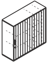 formatów dokumentów Nadstawka żaluzjowa NJ36 Wyposażenie to półki płytowe o grubości min.18mm, max.