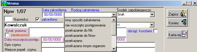 Opis sprawozdania MS-S16 w Wydziale Rodzinnym 17 Rep. Npw Rys. 27.