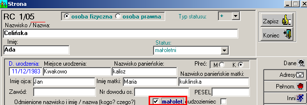 Opis sprawozdania MS-S16 w Wydziale Rodzinnym 4 Zliczanie w kolumnie orzeczono liczba spraw sprawy są zliczane na podstawie ustawień w menu Konfiguracja Statystyka, konfigurację należy przeprowadzić