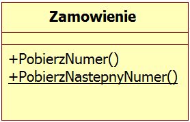 Operacje i atrybuty statyczne - Są to operacje i atrybuty, których obszarem działania jest klasa, a