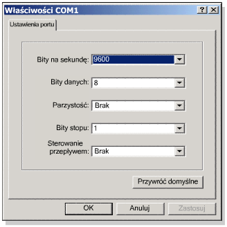 Ustanawianie sesji konsoli przy użyciu programu HyperTerminal Uruchomić program HyperTerminal. Nadać dowolną nazwę sesji programu HyperTerminal.