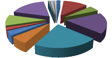 WOiO 4.83% WEiA 7.63% WZiE 2.6% WFTiMS 11.67% WILiŚ 14.69% WA 2.22% WM 6.28% WETI 27.64% WCh 22.43% Wykres 2.3. Całkowite przychody pozadydaktyczne WETI na tle innych wydziałów PG WFTiMS 9.26% CWiP.