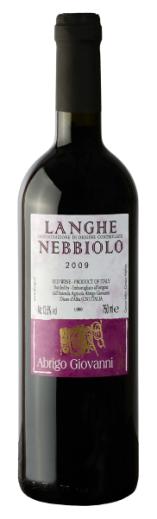 Langhe Doc 2009 Nebbiolo Varietal: Nebbiolo grapes 85% Dolcetto grapes 15% Vineyards: Abrigo Giovanni Estate in Langhe hills Diano d Alba CN Piedmont ITALY Harvest Date: October 2009 Fermentation: 10