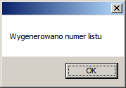 4. Działanie modułu Paczki W tabeli naley podać liczbę paczek uzupełniając je o dodatkowe informacje takie jak waga, zawartość, uwagi, wymiary.