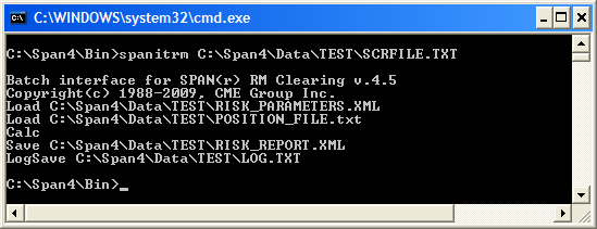 Przykładowy program wsadowy automatyzujący obliczenia depozytów Load C:\Span4\Data\RISK_PARAMETERS.XML Load C:\Span4\Data\POSITION_FILE.txt Calc Save C:\Span4\Data\RISK_REPORT.