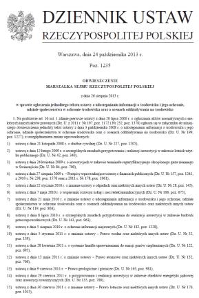 W publicznie dostępnych wykazach zamieszcza się dane: 23) z zakresu ustawy z dnia 27 kwietnia 2001 r.