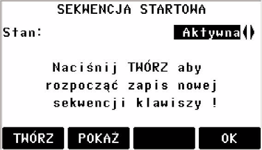 Sekwencja startowa Ustawienie ekranu, wyświetlanego po włączeniu instrumentu. Np. zawsze wyświetlać ekran z libellą elektroniczną. [OK] [TWÓRZ] TC400Z81 Zachowuje bieżące ustawienia.