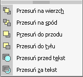 - 7 - zaznaczamy przez wskazanie kursorem myszki jego zarysu lub wypełnienia Geśli je posiada), Pole tekstowe - utworzenie pola tekstowego (miejsca gdzie w rysunku możemy umieścić tekst).