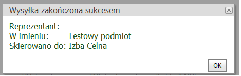 Po zalogowaniu należy wybrać Izbę Celną do której przesłany zostanie kwestionariusz, następnie wybrać przedsiębiorcę w imieniu którego podmiot występuje, wskazać zapisany plik XML zawierający