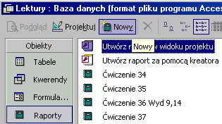 niezwiązane pola tekstowe. Na etykietach (lewa część formantów) unieść stosowny komentarz, a w polach tekstowych (prawa część) wpisz funkcje: =Suma([CENA]*1,2) oraz =Średnia([CENA]*1,2).