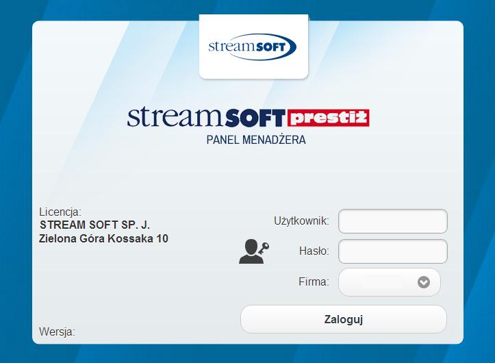 Obsługa Panelu Menadżera Wersja 3.59.305 4.04.2013 r. Panel Menadżera pozwala na dostęp do wybranych informacji systemu Streamsoft Prestiż, poprzez przeglądarkę internetową.