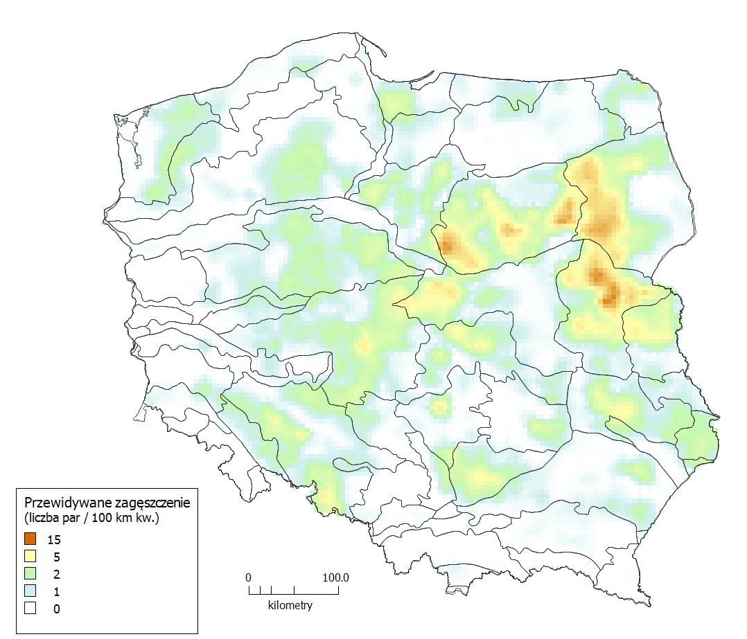 Zagęszczenie populacji błotniaka łąkowego zależy przede wszystkim od powierzchniowego udziału użytków rolnych oraz ekstensywnego rolnictwa z dużym udziałem upraw ziemniaków.