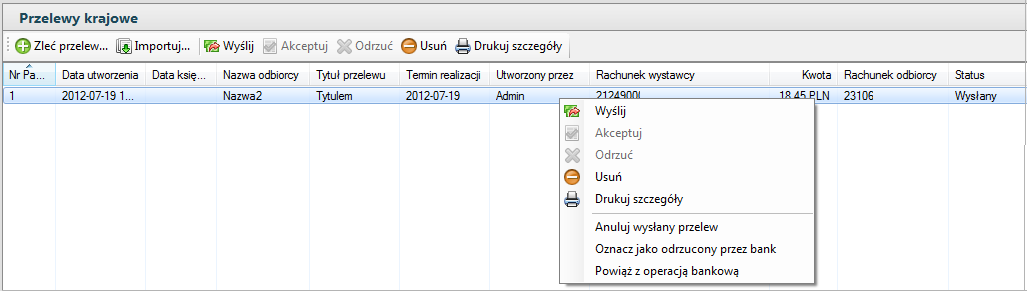 Filozofia programu 53 Historia - zakładka z informacjami o zdarzeniach związanych z dokumentem (data importu, typ operacji oraz login użytkownika).