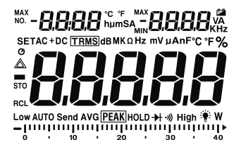 4~20mA% loop current measurement, ma direct and alternative current measurement up to 400mA, 10AHz% direct and alternative current measurement up to 10A, frequency and duty cycle measurement, OFF