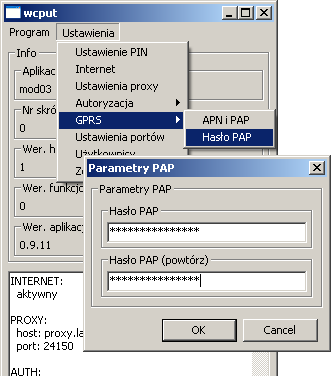 Interfejs LB-431 instrukcja użytkowania 6 Rysunek 6: Określenie serwera/ proxy i parametrów autoryzacji. 3.