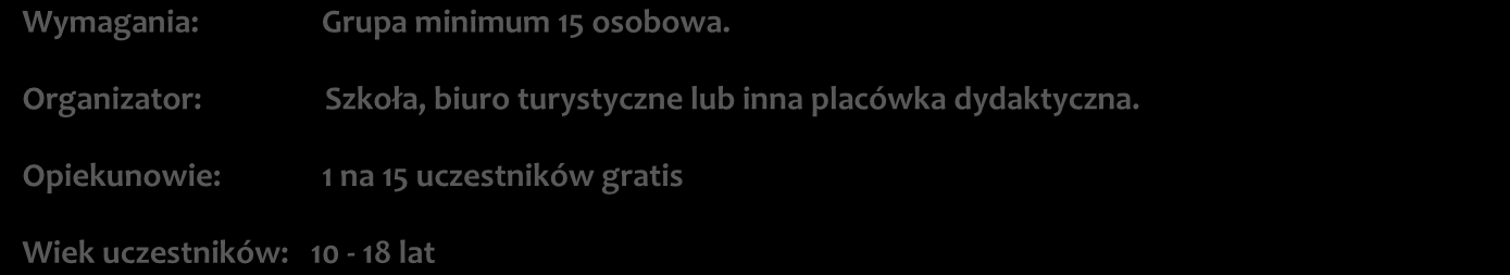 Szkoła, biuro turystyczne lub inna placówka dydaktyczna.