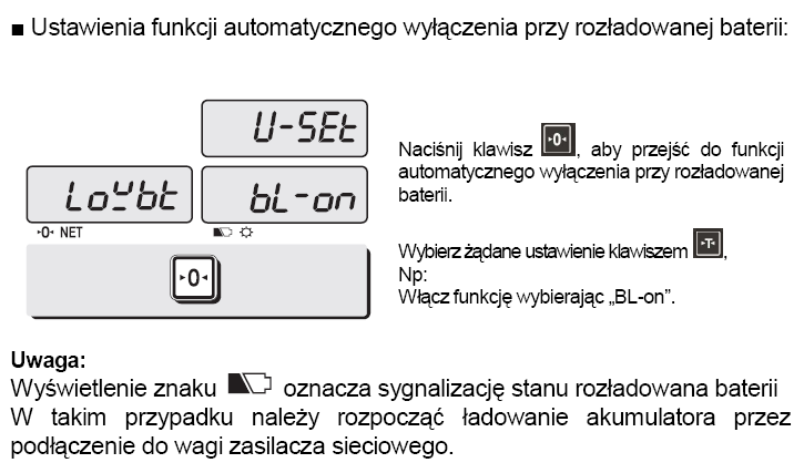 Ustawienie funkcji