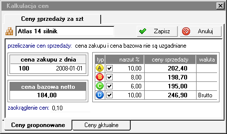 Gospodarka magazynowa 185 Kod obcy towaru Pracując w trybie Pełny można rejestrować kody towarów wykorzystywane przez dostawcę, a po ich zarejestrowaniu - wyszukiwać według nich towary w kartotece.