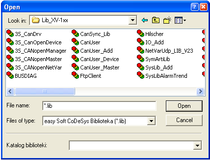 Programowanie sterowników PLC w easy Soft CoDeSys 2.2. Zarządzanie bibliotekami Bloki potrzebne do pisania programu zawarte są w plikach bibliotek.
