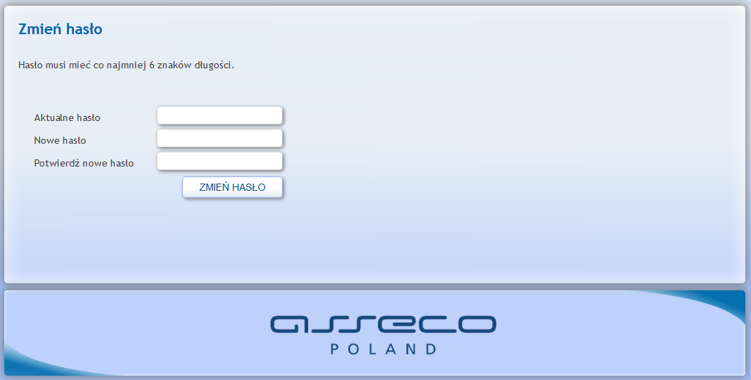 13 4.2. Zmiana hasła użytkownika Zmiana hasła użytkownika jest możliwe tylko wtedy, gdy konto zostało utworzone w tradycyjny sposób (bez podpisu elektronicznego i epuap).