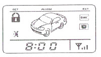 Funkcje akcesoriów Bi-Bi trzy razy z wibrowaniem 8 razy, kiedy samochód został zaparkowany bez Ustawienie zegara i budzika/ustawienie auto-uzbrajania uzbrojenia.