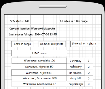 Tłumaczenie: Filter Wyszukaj Show in range Pokaż w promieniu x[m], gdzie x to zakres z części przeglądarkowej Show all w/o photo Pokaż wszystkie bez zdjęcia Show all with photo Pokaż wszystkie ze