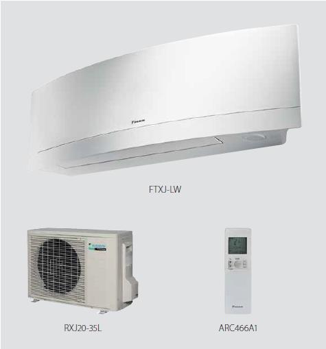 8. Urządzenia na R32 Daikin Daikin Emura FTXJ-LW/S + RXJ-L Sezonowa efektywność do A+++ Zdobywca