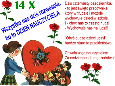 14 października obchodzimy Dzień Edukacji Narodowej. To święto wszystkich pracowników oświaty.