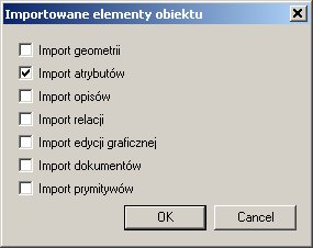 Imprt d bazy NMW w PODGiK i MODGiK Str. 36/37 Pdczas imprtu danych należy skrzystać z klawisza funkcyjneg Elem.