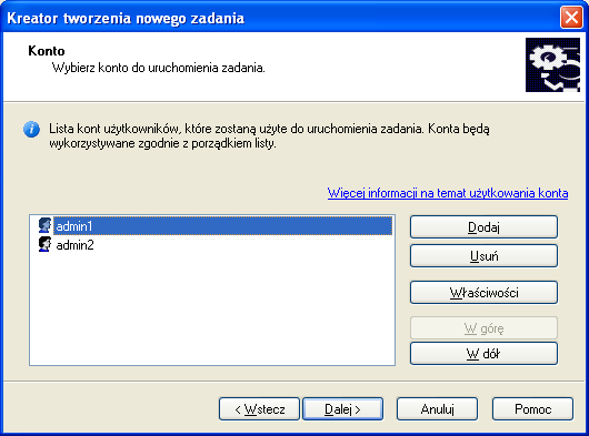 Konto jest używane do uzyskania dostępu do kontrolera domeny, w którym modyfikowane będą skrypty logowania wybranych kont.