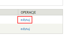 7. Edycja danych użytkownika Administrator posiada możliwość edycji danych użytkownika znajdującego się w systemie. Funkcję edycji można uruchomić bezpośrednio z listy użytkowników (rys. 23 i 24).