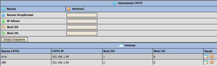 Po skonfigurowaniu możemy z poziomu konfiguracji urządzenia podpisad poszczególne porty: też można to uczynid przez kliknięcie w wykres poszczególnego portu ethernetowego.