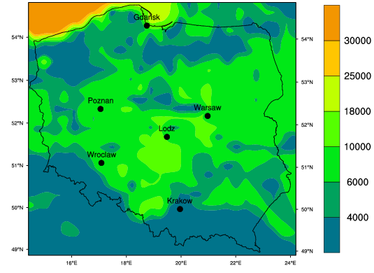 Inspektoratu Ochrony Środowiska 57. W ramach pracy przeprowadzono symulacje numeryczne z użyciem modelu GEM-AQ 58 dla roku 2020 (prognoza podstawowa i rozszerzona).