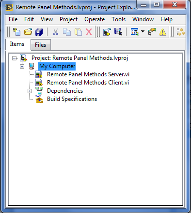 Tworzenie i wykorzystywanie projektów Projekty w LabVIEW używane są do grupowanie plików utworzonych w LabVIEW lub w innych programach, tworzenia specyfikacji kompilacji oraz umieszczania plików na