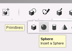 Wybierając Sphere wstawimy kulę. Wstawiając kulę możemy określić jej promień (ang. radius).