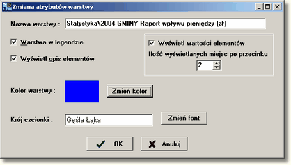 70 Grafika - Instrukcja użytkownika 3. Dokonaj właściwych zmian: Zmiana koloru elementów (np.