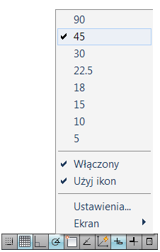 Rys. 2.21. Wpisz długość odcinka 50 i naciśnij Enter. W ten sposób narysuj pozostałe odcinki. Zauważ, że za pomocą tabulatora możesz przełączać się pomiędzy edycją długości i kąta.