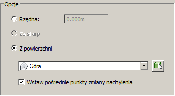 W obu przypadkach obligatoryjne jest utworzenie polilinii biegnącej wzdłuż regionu z zespołem przyczółka. a. Metoda skarpy.