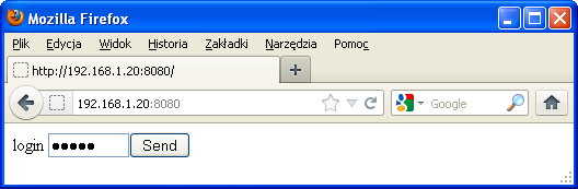 4. Obsługa sterownika przez przeglądarkę http 4.1 Uruchom swoją przeglądarkę internetową i wprowadź adres: http://adresip:porttcp Uwaga!!! Jeżeli adres portu TCP=80 to można go pominąć przy wpisywaniu.