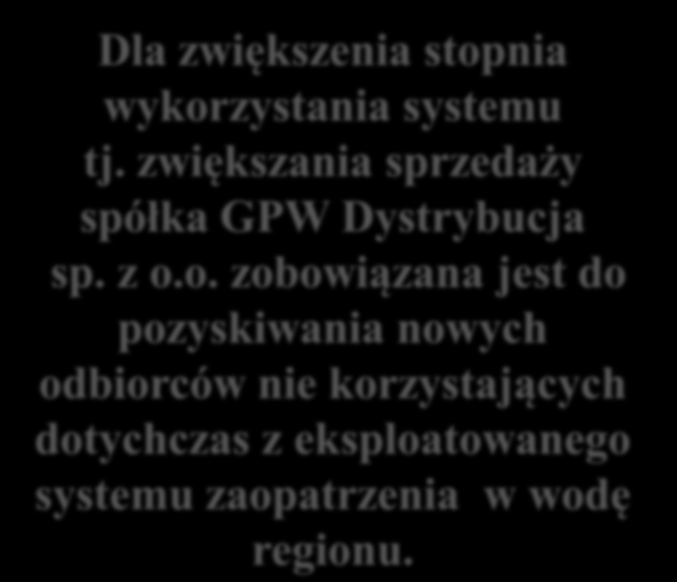 o. zobowiązana jest do pozyskiwania nowych odbiorców nie