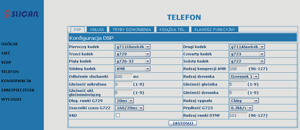 Jeśli numer telefonu, który zostanie wybrany, rozpoczyna się od ustawionego numeru 147. Telefon wyśle ten numer po dodaniu do niego sufiksu Po wybraniu 147 serwer SIP1 odbierze 1470011 4.3.