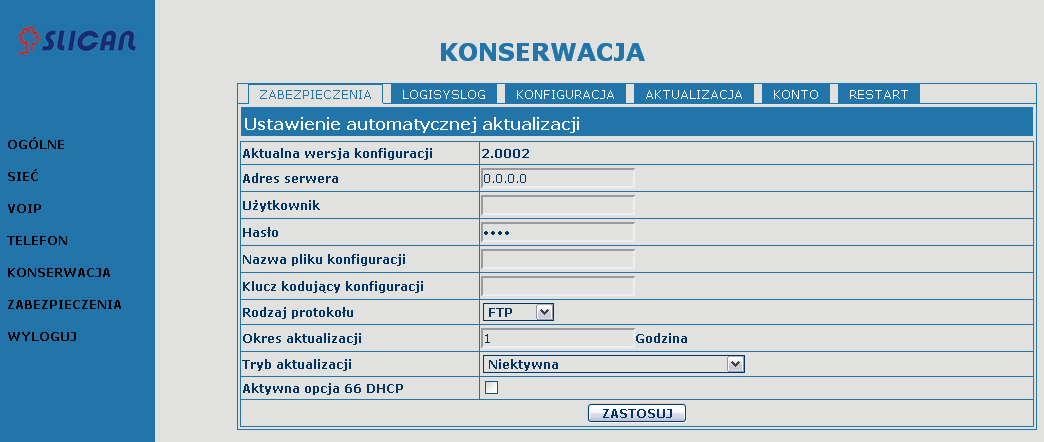 Nuber Numer telefonu Rodzaj dzwonka Określa rodzaj dzwonka połączenia przychodzącego Kliknij przycisk ZMIEŃ aby zmienić wybrane informacje. Kliknij USUŃ, aby usunąć wybrany wpis. Uwaga!