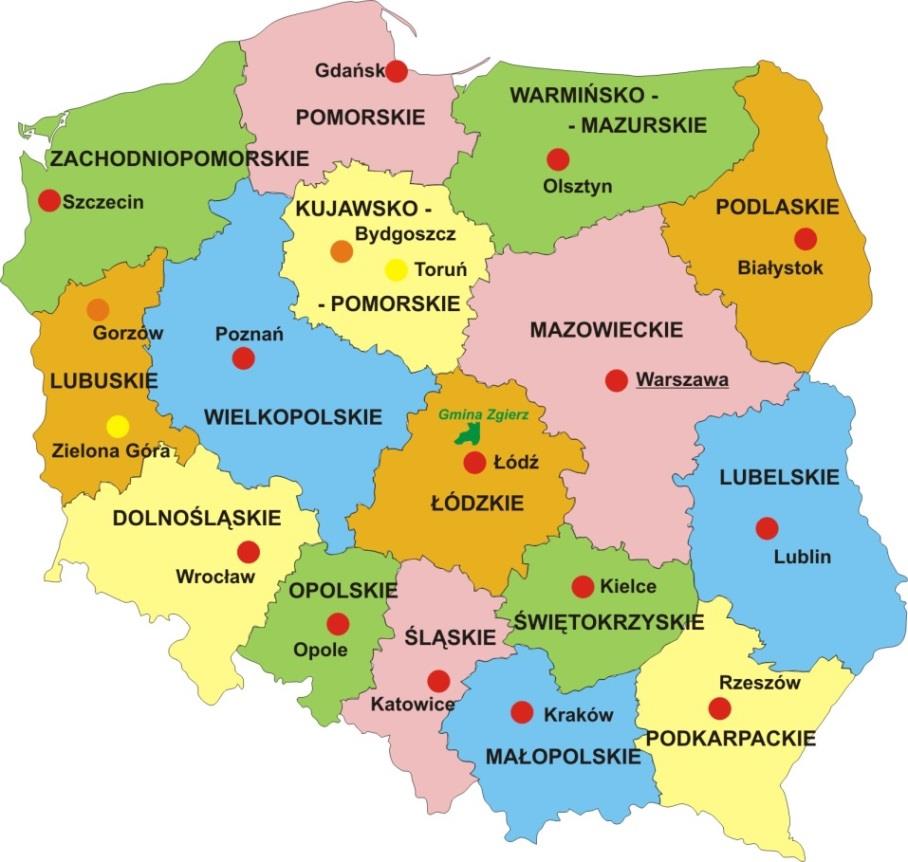 Rozdział: 1. Wstęp do Warszawy to ok. 140 km, do Poznania ok. 180 km, do Katowic ok. 210 km, do Krakowa ok. 290 km, zaś do Gdańska ok. 330 km.