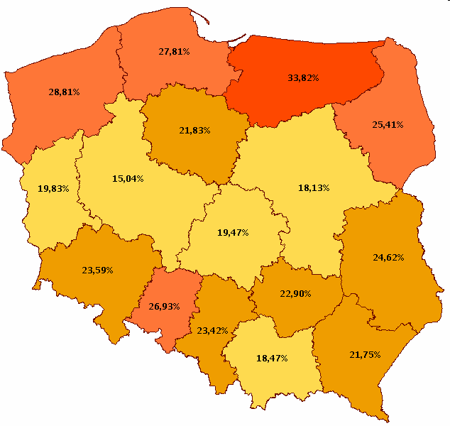 Objęcie populacji Dolny Śląsk Mammografia interwal 2-letni