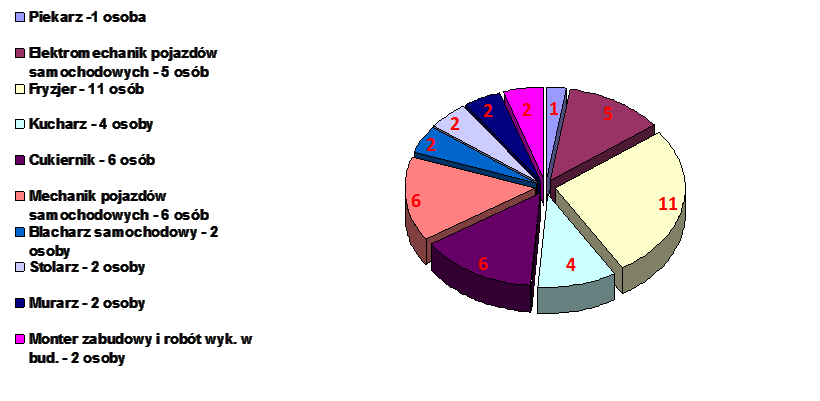 DIAGRAM ILUSTRUJĄCY ILOŚĆ UCZESTNIKÓW, KTÓRZY UKOŃCZYLI STAŻ, Z PODZIAŁEM NA ZAWODY Chłopcy Dziewczęta 24 osób 17 osób Efekty i produkty końcowe REZULTATY PROJEKTU miękkie podniesienie umiejętności