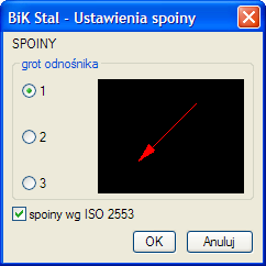 80 Spoiny Użytkownik ma możliwość wyboru wyglądu: -grotu strzałki opisu spoiny -sposobu opisu spoiny (tradycyjnie lub wg ISO 2553) Śruby Użytkownik ma